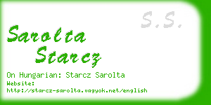 sarolta starcz business card